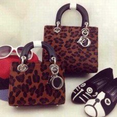 Реплика на Dior Lady Default кафява чанта от агнешка кожа