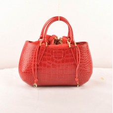 Чанта от кожа Fendi B Fab в червено с крокодилски вени и среден размер с горна дръжка Чанта от кожа Fendi B Fab в червено с крокодилски вени и среден размер с горна дръжка