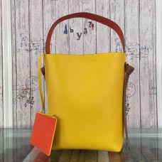 Малка чанта Celine Twisted Cabas от телешка кожа в жълто/оранжево Малка чанта Celine Twisted Cabas от телешка кожа в жълто/оранжево