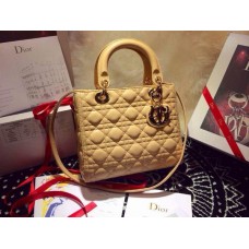Реплика на Dior Lady Default Totes чанта в цвят кайсия