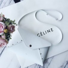 Вечерен клъч Celine White Biker на каишка Вечерен клъч Celine White Biker на каишка