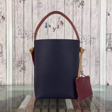 Малка чанта Celine Twisted Cabas от телешка кожа в бордо/тъмносиньо Малка чанта Celine Twisted Cabas от телешка кожа в бордо/тъмносиньо