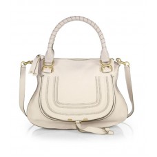 Chloe Marci Medium Satchel White