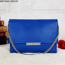 Чанта през рамо Celine Blade Flap от телешка кожа, синя 5367