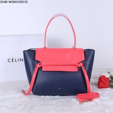 Чанта за колан Celine от естествена телешка кожа, тъмносиня и розова