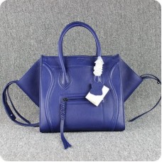 Чанти от телешка кожа Celine Indigo Blue Boston Square Чанти от телешка кожа Celine Indigo Blue Boston Square