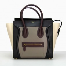 Голяма чанта за багаж Celine, сива, черна, бяла, бордо
