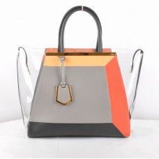 Fendi 2Jours сива прозрачна PVC чанта