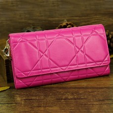 Christian Dior Patent Leather Cannage Continental Wallet 0016 Rose