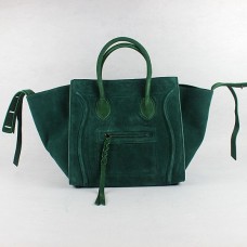 Тъмнозелени велурени чанти Celine Boston