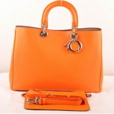 Чанта Dior Diorissimo Jumbo Orange Original Leather (златист обков) 602