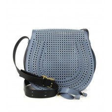 Чанта за рамо Chloe Marcie Medium Perforated в синьо