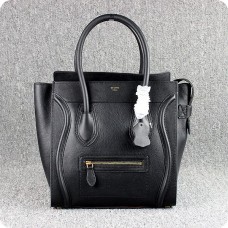 Голяма чанта за багаж Celine, черна, кожена Голяма чанта за багаж Celine, черна, кожена
