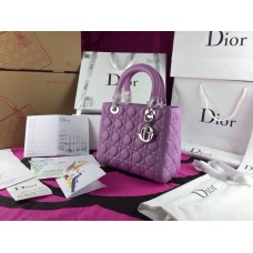 Реплика Dior Lady Default естествена кожа лилава чанта