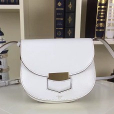 Малка чанта Celine Trotteur от бяла телешка кожа с шарки Малка чанта Celine Trotteur от бяла телешка кожа с шарки