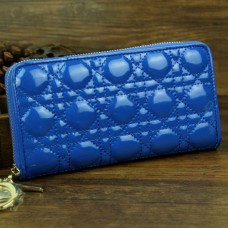 Дълъг кожен портфейл Dior Packed Leather 030 син Дълъг кожен портфейл Dior Packed Leather 030 син