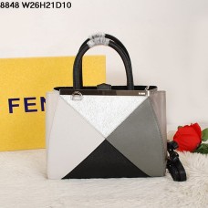 Чанта Fendi 2Jours Multicolor Black Ferrari 8848 от естествена кожа Чанта Fendi 2Jours Multicolor Black Ferrari 8848 от естествена кожа
