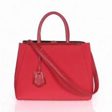 Чанта с горна дръжка от червен плат Fendi 2Jours