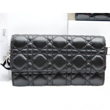 Портфейл Dior CD086 черен от овча кожа