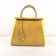 Малка кожена чанта Fendi 2jours с жълти кръстосани вени и лимоненожълт Ferrari Малка кожена чанта Fendi 2jours с жълти кръстосани вени и лимоненожълт Ferrari