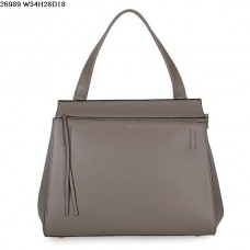 Чанта от телешка кожа Celine EDGE, цвят каки, 26938