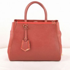Чанта Fendi 2jours от тъмночервени кръстосани вени/кожа Ferrari среден размер Чанта Fendi 2jours от тъмночервени кръстосани вени/кожа Ferrari среден размер