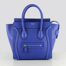 Чанта за багаж Celine Medium в неоново синьо