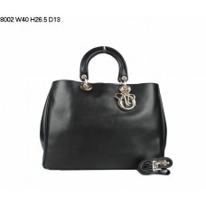 Чанта Dior Diorissimo Jumbo от черна напа кожа (златен хардуер) 8002