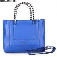 Bvlgari Нова Чанта от Телешка Кожа Serpenti Синя 80382