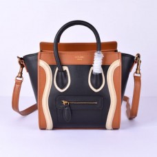 Чанта Celine Small Luggage Tote Black, Brown, White