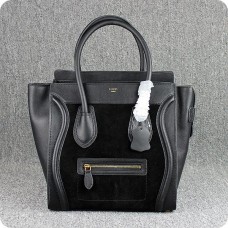 Голяма чанта за багаж Celine, черна, велурена Голяма чанта за багаж Celine, черна, велурена