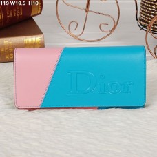 Christian Dior Многоцветен небесносин/розов портфейл с капак 119