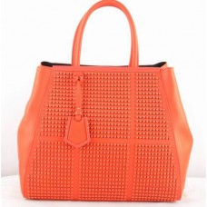 Кожена чанта Fendi 2Jours Orange Saffiiano Кожена чанта Fendi 2Jours Orange Saffiiano