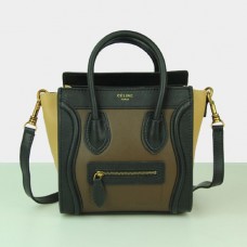 Малка чанта за багаж Celine, черно кафе, кайсия