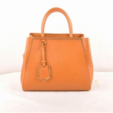 Малка кожена чанта Fendi 2jours Earth Yellow Cross Veins Малка кожена чанта Fendi 2jours Earth Yellow Cross Veins