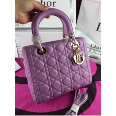 Реплика Dior Lady Totes чанта от естествена кожа в лилаво