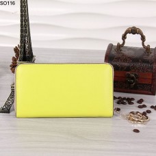 Портфейл с цип Christian Dior в лимоненожълт цвят 116