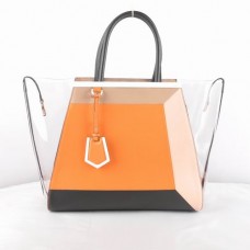 Прозрачна PVC чанта Fendi 2Jours Orange Прозрачна PVC чанта Fendi 2Jours Orange