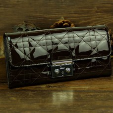 Портфейл Dior Flap 9002, цвят кафе