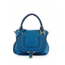 Чанта чанта Chloe Marcie Medium Satchel Cobalt