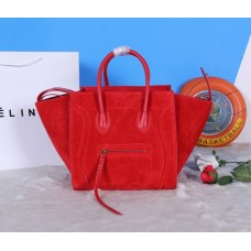 Велурени чанти Celine Red Boston