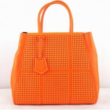 Кожена чанта Fendi 2Jours Orange Saffiiano Кожена чанта Fendi 2Jours Orange Saffiiano