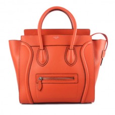 Чанта Celine Large Luggage Tote в неоново оранжево