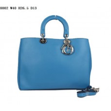 Dior Diorissimo Jumbo Bag Blue Nappa Leather (Silvery Hardware) 8002