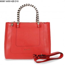Bvlgari Нова чанта за ръка Serpenti Ferrari от кожа, цвят диня, червено 80381