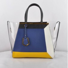 Синя прозрачна PVC чанта Fendi 2Jours Синя прозрачна PVC чанта Fendi 2Jours