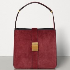 Чанта Bottega Veneta Marie от велурена кожа в бордо цвят
