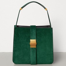 Чанта Bottega Veneta Marie от зелена велурена кожа