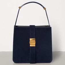 Чанта Bottega Veneta Marie от тъмносиня велурена кожа