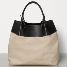 Чанта тип „куфар“ от лен и телешка кожа Bottega Veneta